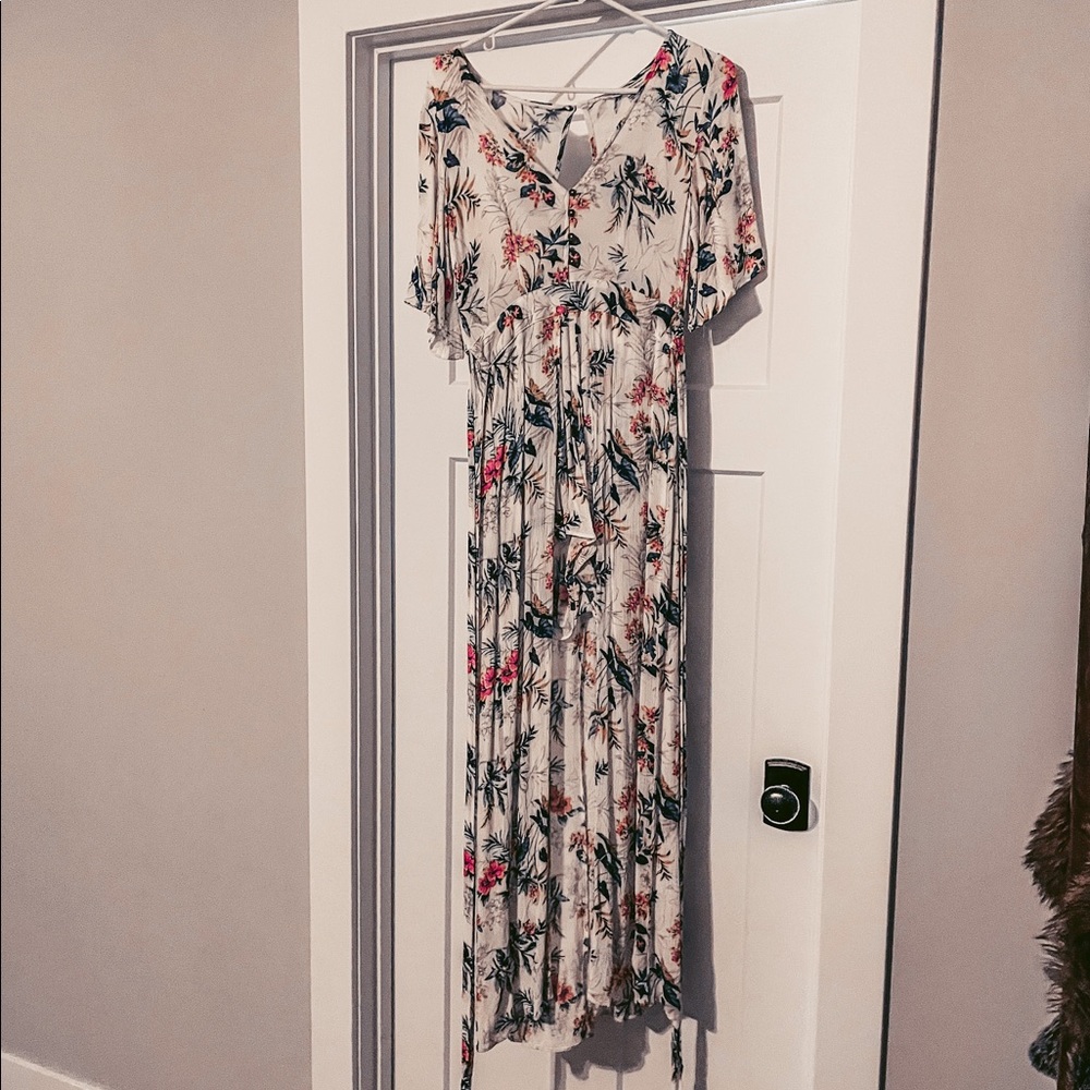 Open back cape romper